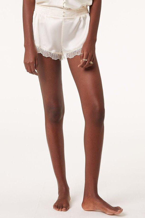 ETAM - מכנסי סאטן קצרים OMBRELLE קרם - MASHBIR//365