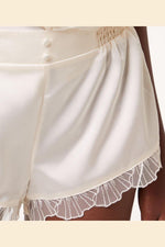 ETAM - מכנסי סאטן קצרים OMBRELLE קרם - MASHBIR//365