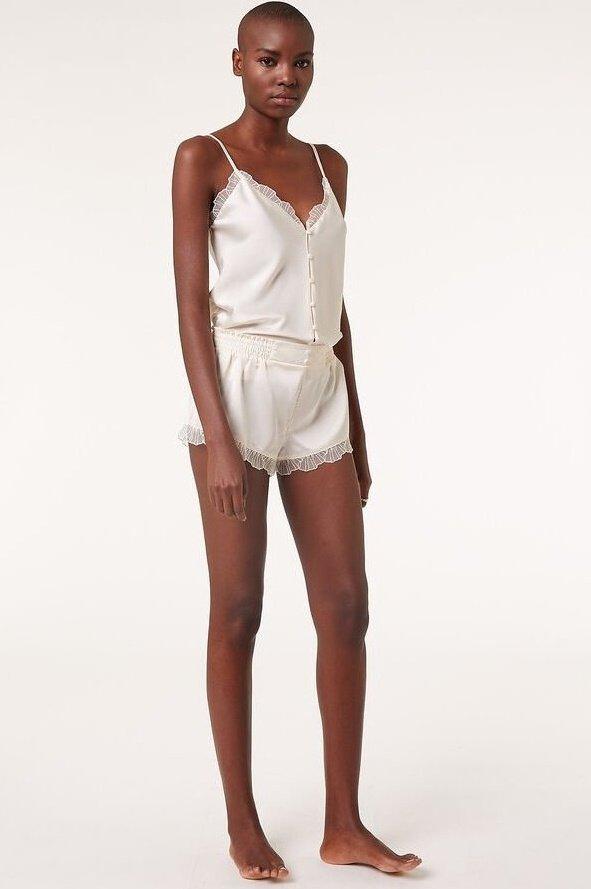 ETAM - מכנסי סאטן קצרים OMBRELLE קרם - MASHBIR//365