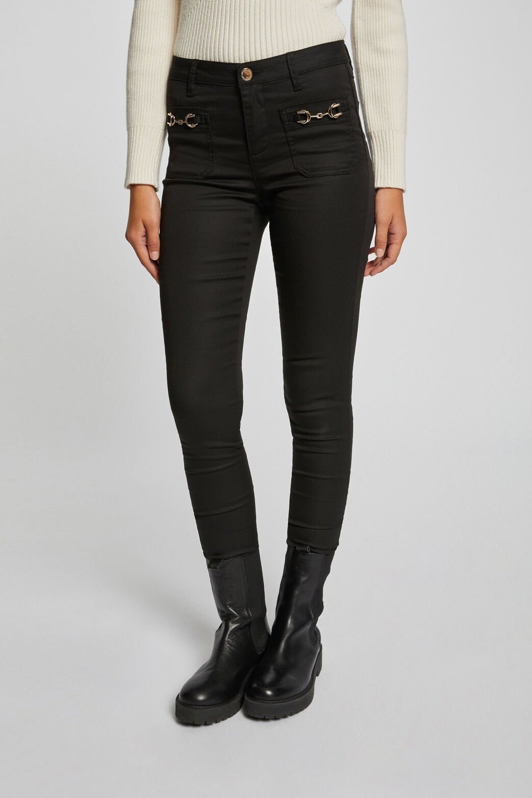 MORGAN - מכנסי סקיני שחורים - MASHBIR//365