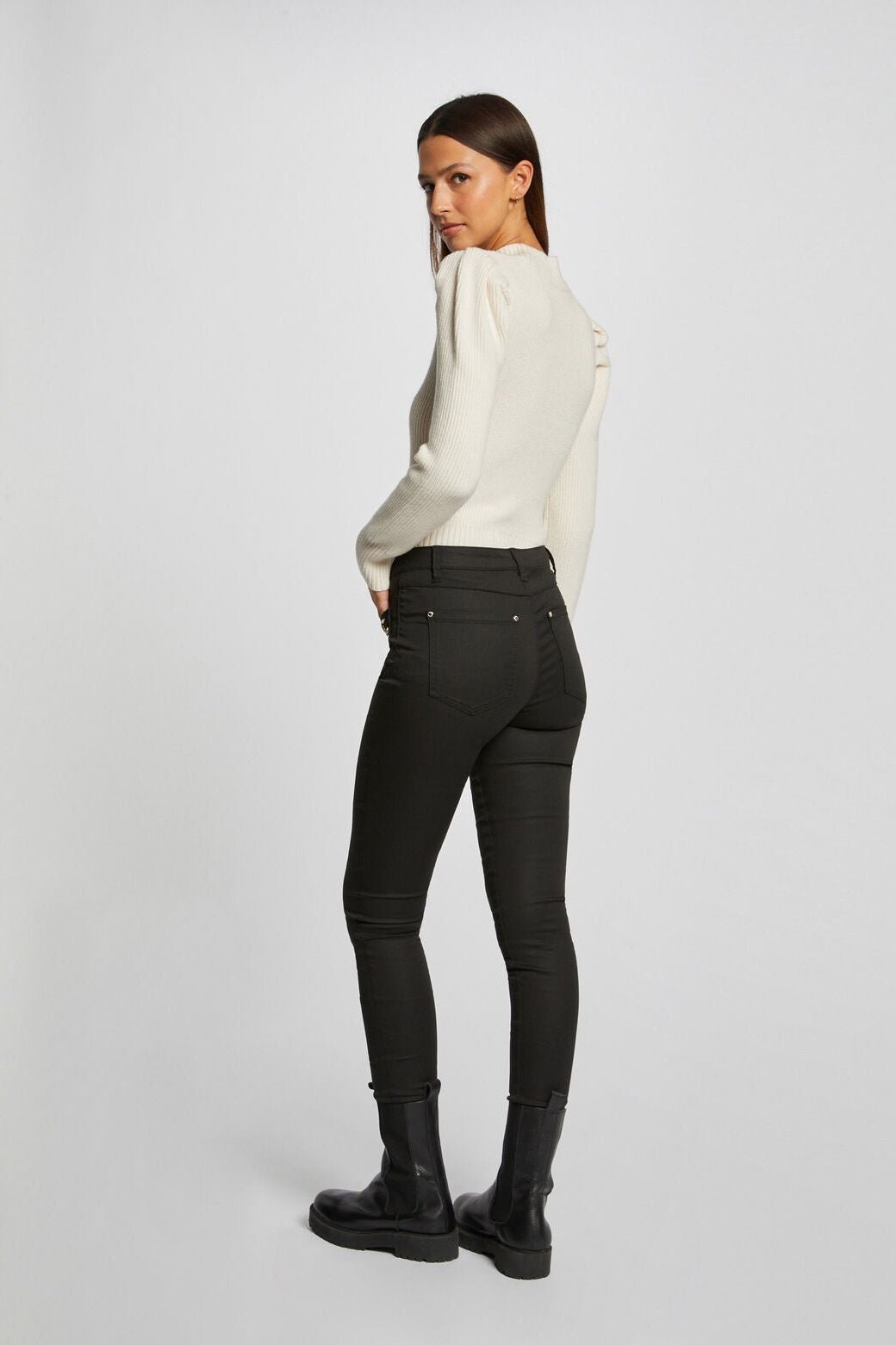 MORGAN - מכנסי סקיני שחורים - MASHBIR//365