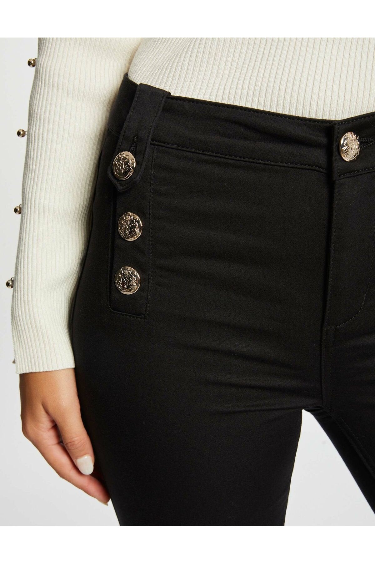 MORGAN - מכנסי סקיני שחורות - MASHBIR//365