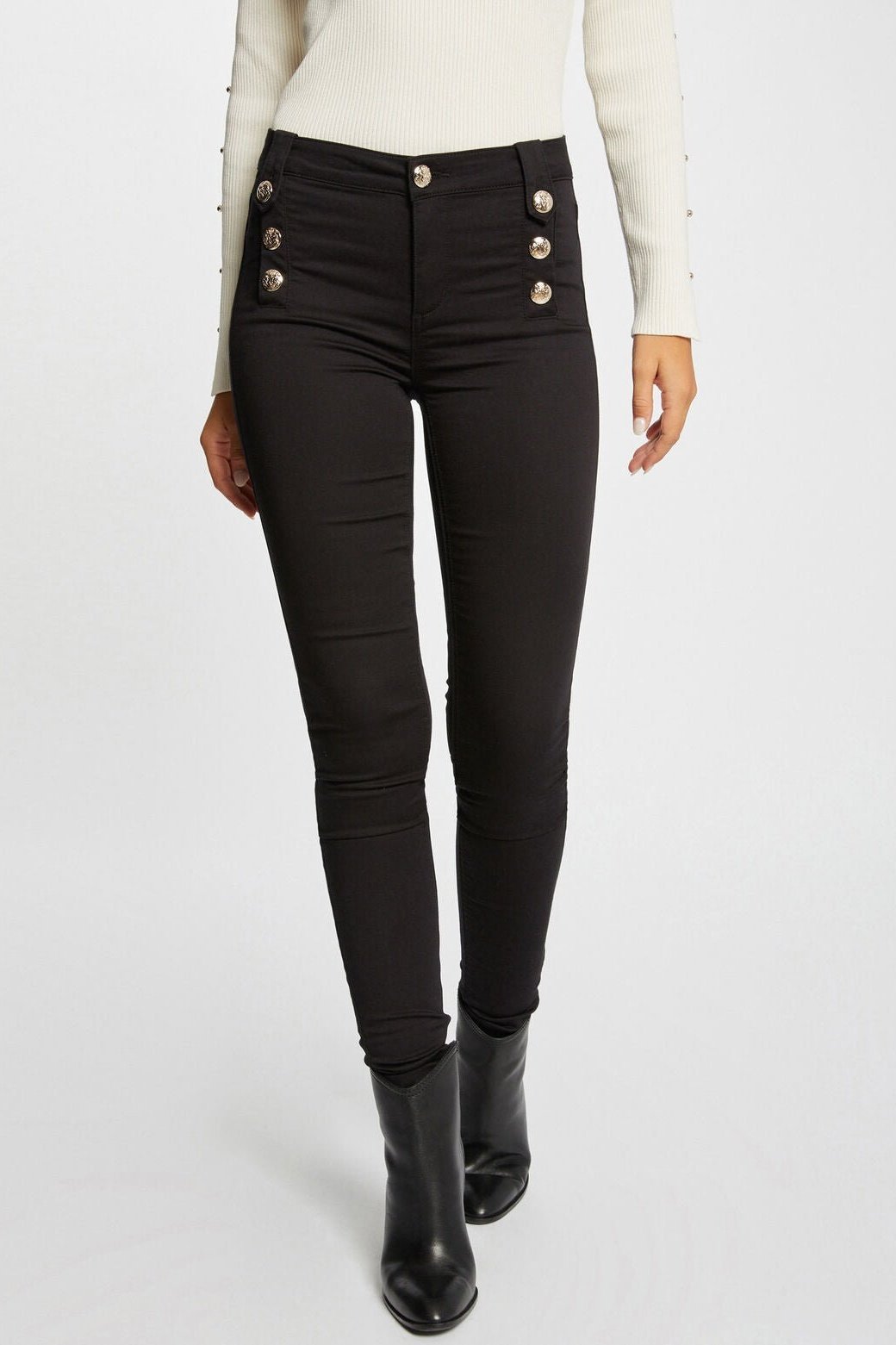 MORGAN - מכנסי סקיני שחורות - MASHBIR//365