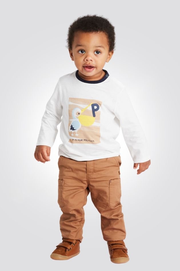 OBAIBI - מכנסי תינוקות ארוכים עם כיסי קרגו בקאמל - MASHBIR//365