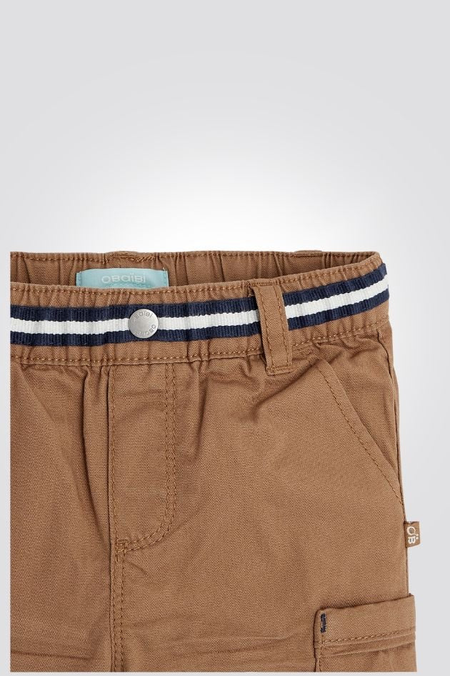 OBAIBI - מכנסי תינוקות ארוכים עם כיסי קרגו בקאמל - MASHBIR//365