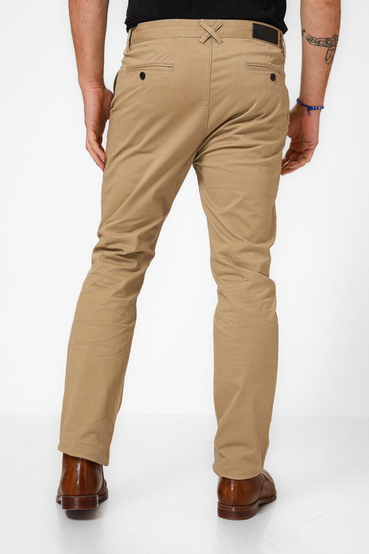 KENNETH COLE - מכנסי כותנה בצבע בז' - MASHBIR//365