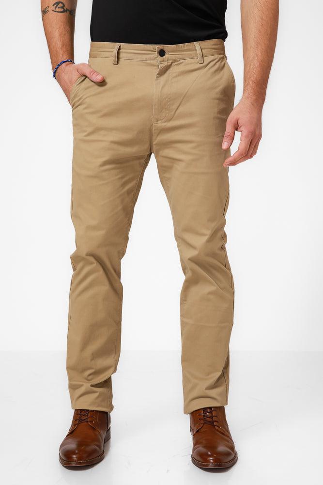 KENNETH COLE - מכנסי כותנה בצבע בז' - MASHBIR//365