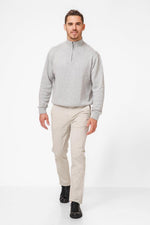 KENNETH COLE - מכנסי כותנה בצבע בז' - MASHBIR//365