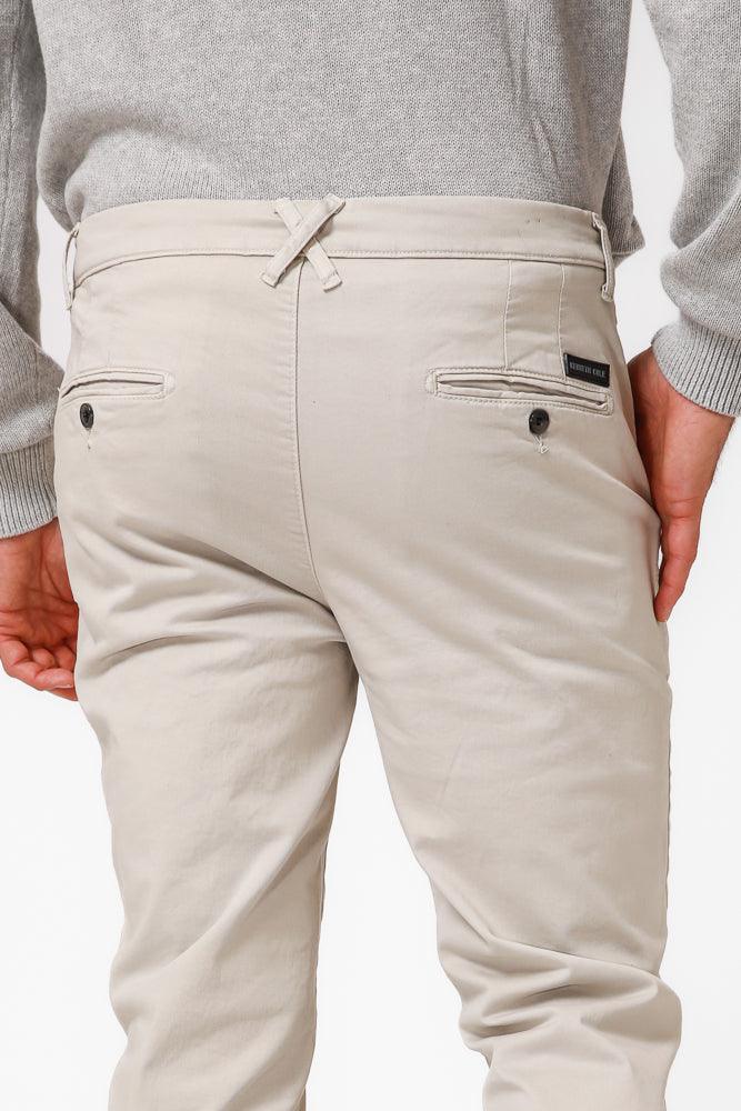 KENNETH COLE - מכנסי כותנה בצבע בז' - MASHBIR//365