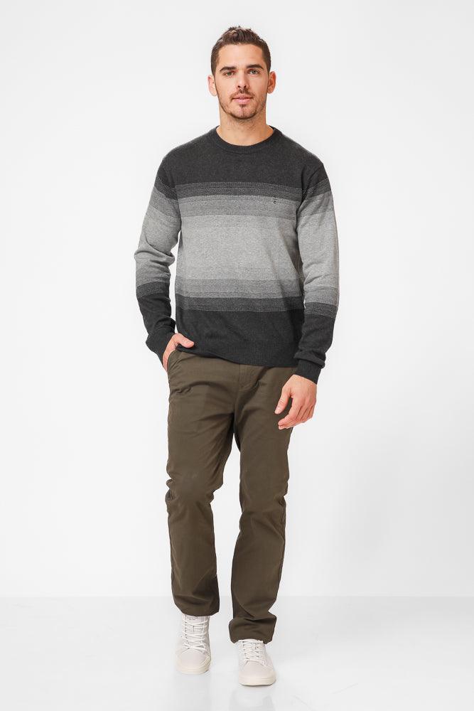 KENNETH COLE - מכנסי כותנה בצבע ירוק זית - MASHBIR//365