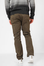 KENNETH COLE - מכנסי כותנה בצבע ירוק זית - MASHBIR//365