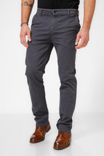 KENNETH COLE - מכנסי כותנה בצבע נייבי - MASHBIR//365