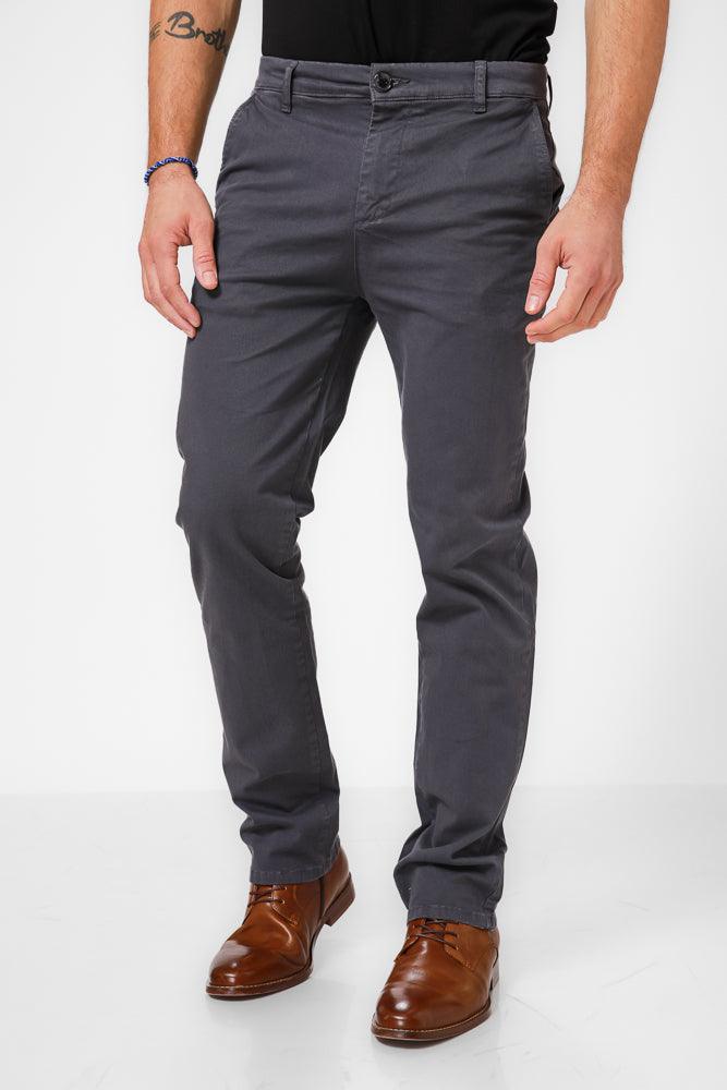 KENNETH COLE - מכנסי כותנה בצבע נייבי - MASHBIR//365