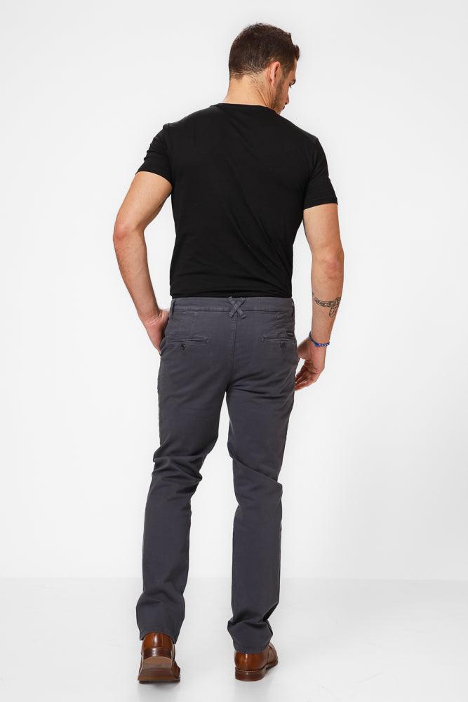 KENNETH COLE - מכנסי כותנה בצבע נייבי - MASHBIR//365