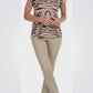PUNT ROMA - מכנסי טוויל לנשים בצבע בז' - MASHBIR//365 - 1