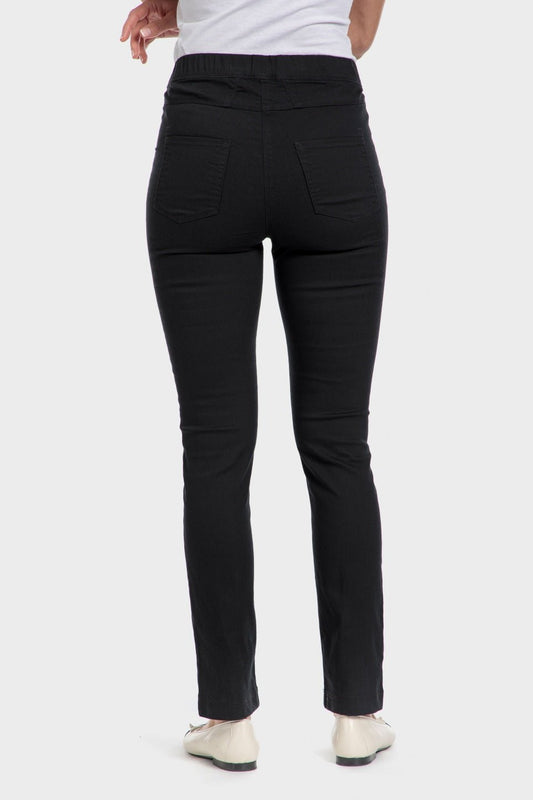 PUNT ROMA - מכנסי טוויל לנשים בצבע שחור - MASHBIR//365