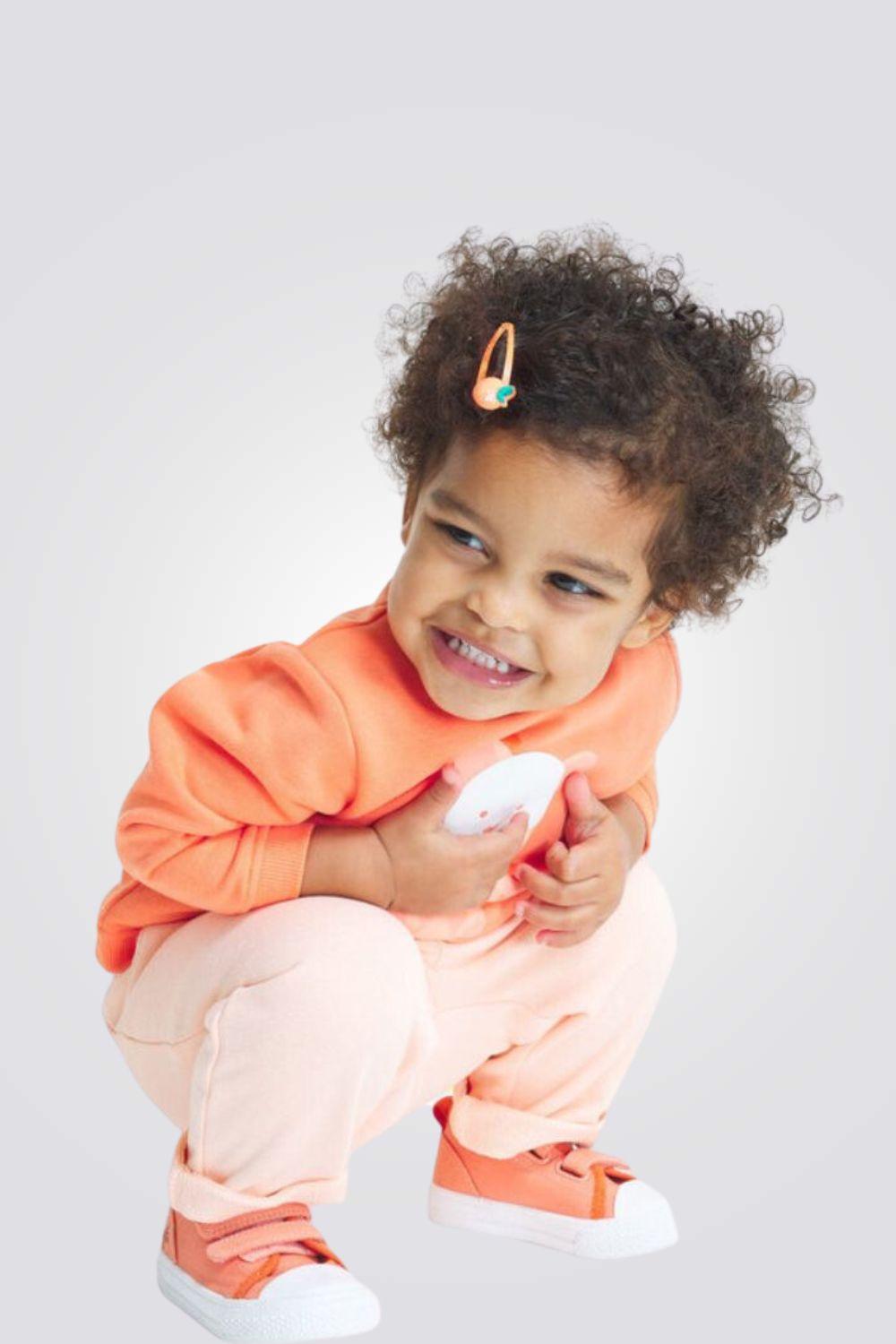 OBAIBI - מכנסיים ארוכים לתינוקות בצבע כתום - MASHBIR//365