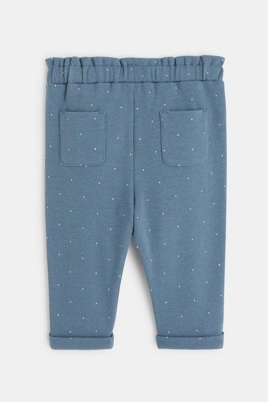 OBAIBI - מכנסיים ארוכים עם נקודות בצבע כחול לתינוקות - MASHBIR//365