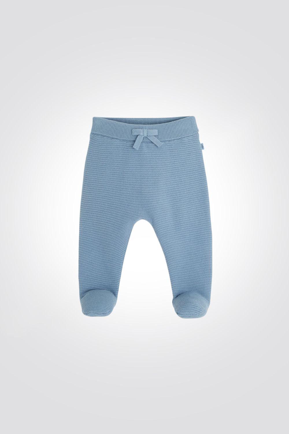 OBAIBI - מכנסיים ארוכים מבד ריב בצבע כחול - MASHBIR//365