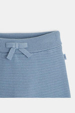 OBAIBI - מכנסיים ארוכים מבד ריב בצבע כחול - MASHBIR//365