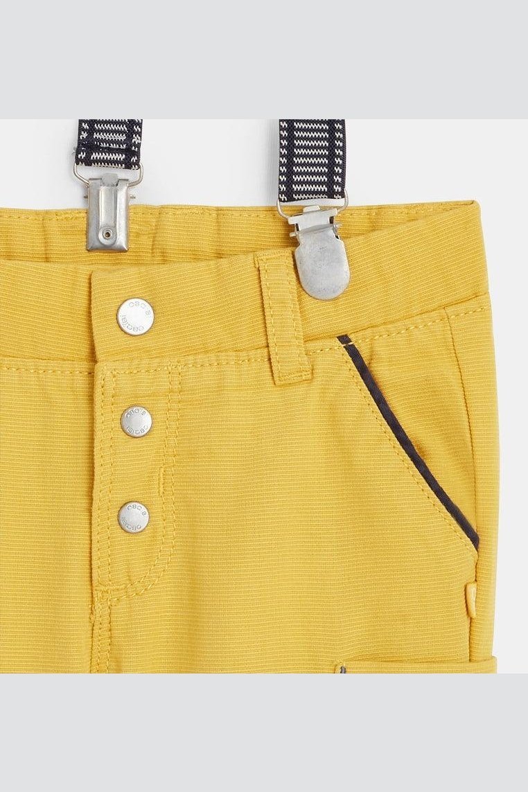 OBAIBI - מכנסיים צהובות עם רצועות לתינוקות - MASHBIR//365