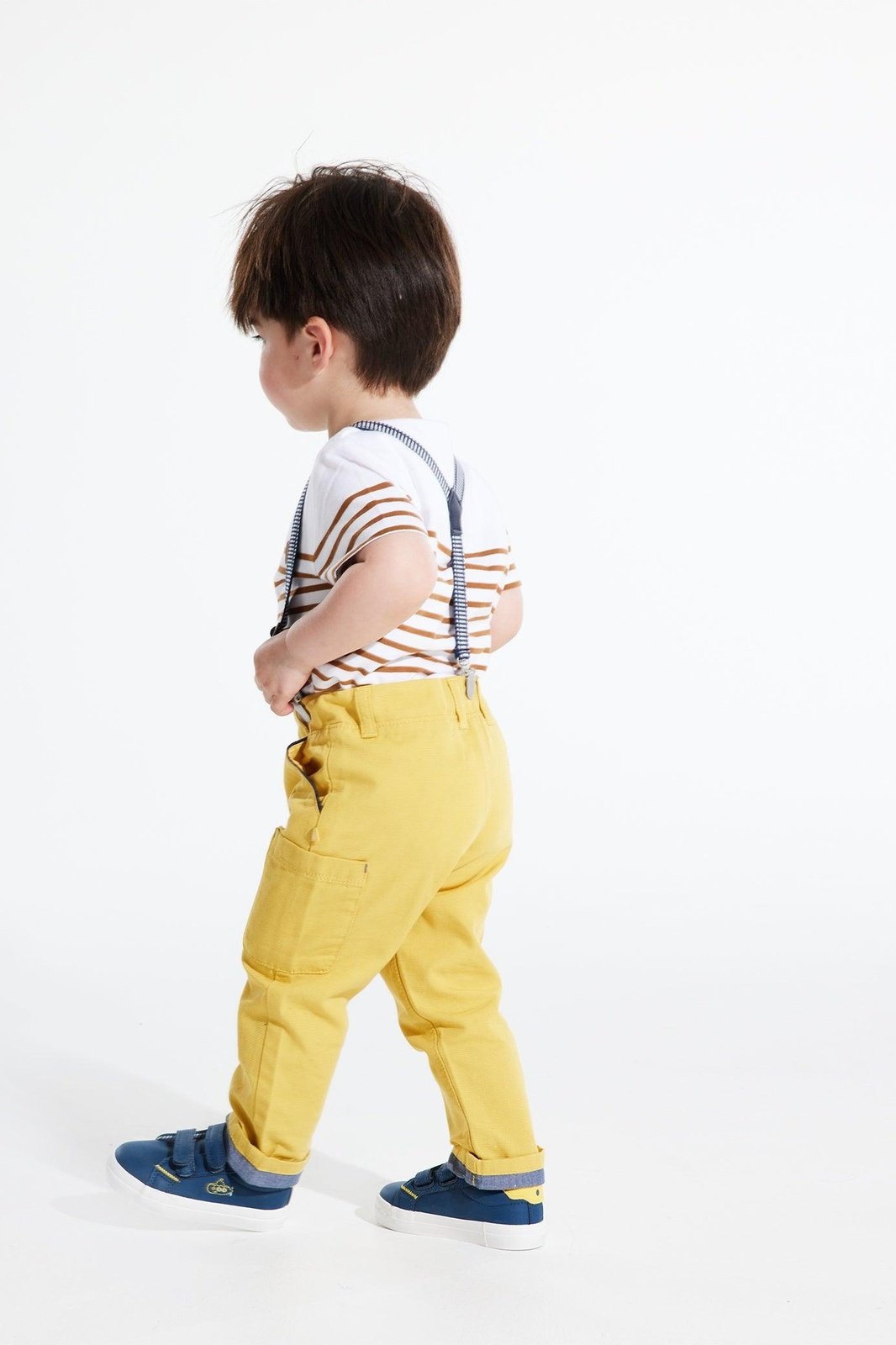 OBAIBI - מכנסיים צהובות עם רצועות לתינוקות - MASHBIR//365