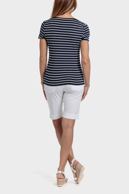PUNT ROMA - מכנסיים קצרים בצבע לבן - MASHBIR//365