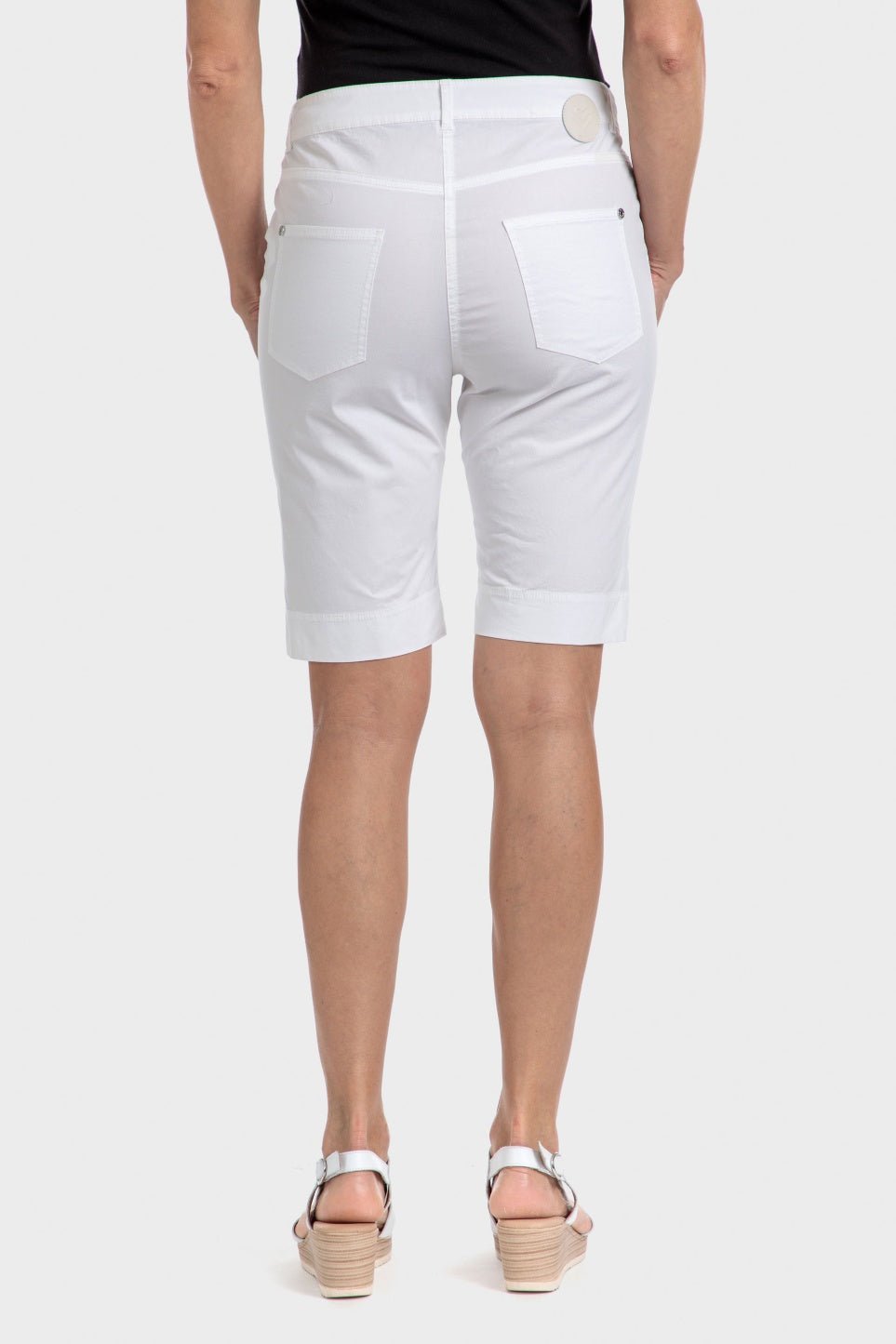 PUNT ROMA - מכנסיים קצרים בצבע לבן - MASHBIR//365