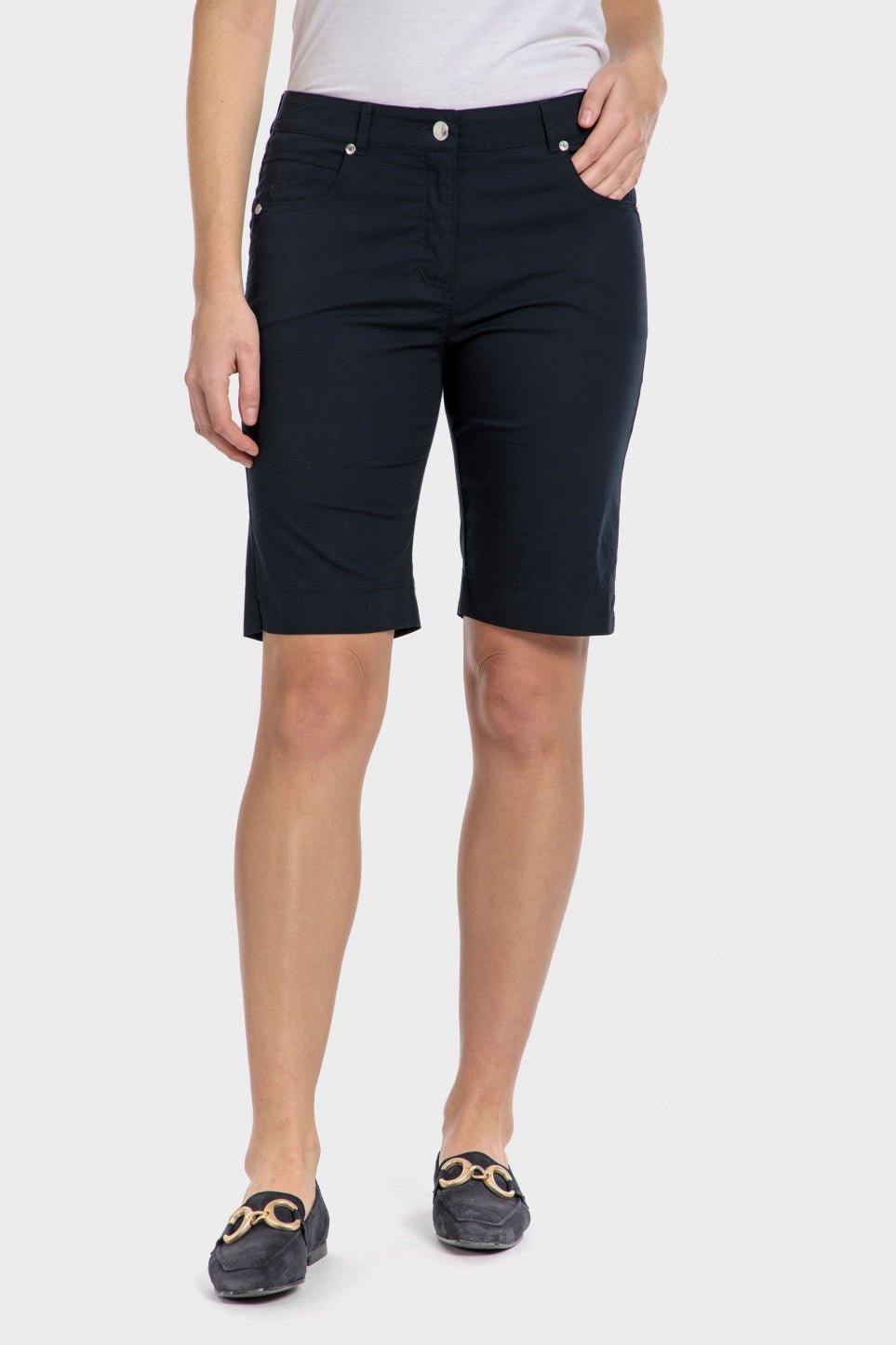 PUNT ROMA - מכנסיים קצרים בצבע נייבי - MASHBIR//365