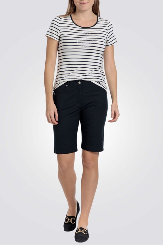 PUNT ROMA - מכנסיים קצרים בצבע נייבי - MASHBIR//365