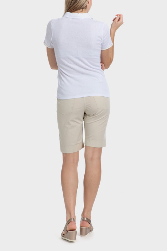 PUNT ROMA - מכנסיים קצרים בצבע שמנת - MASHBIR//365