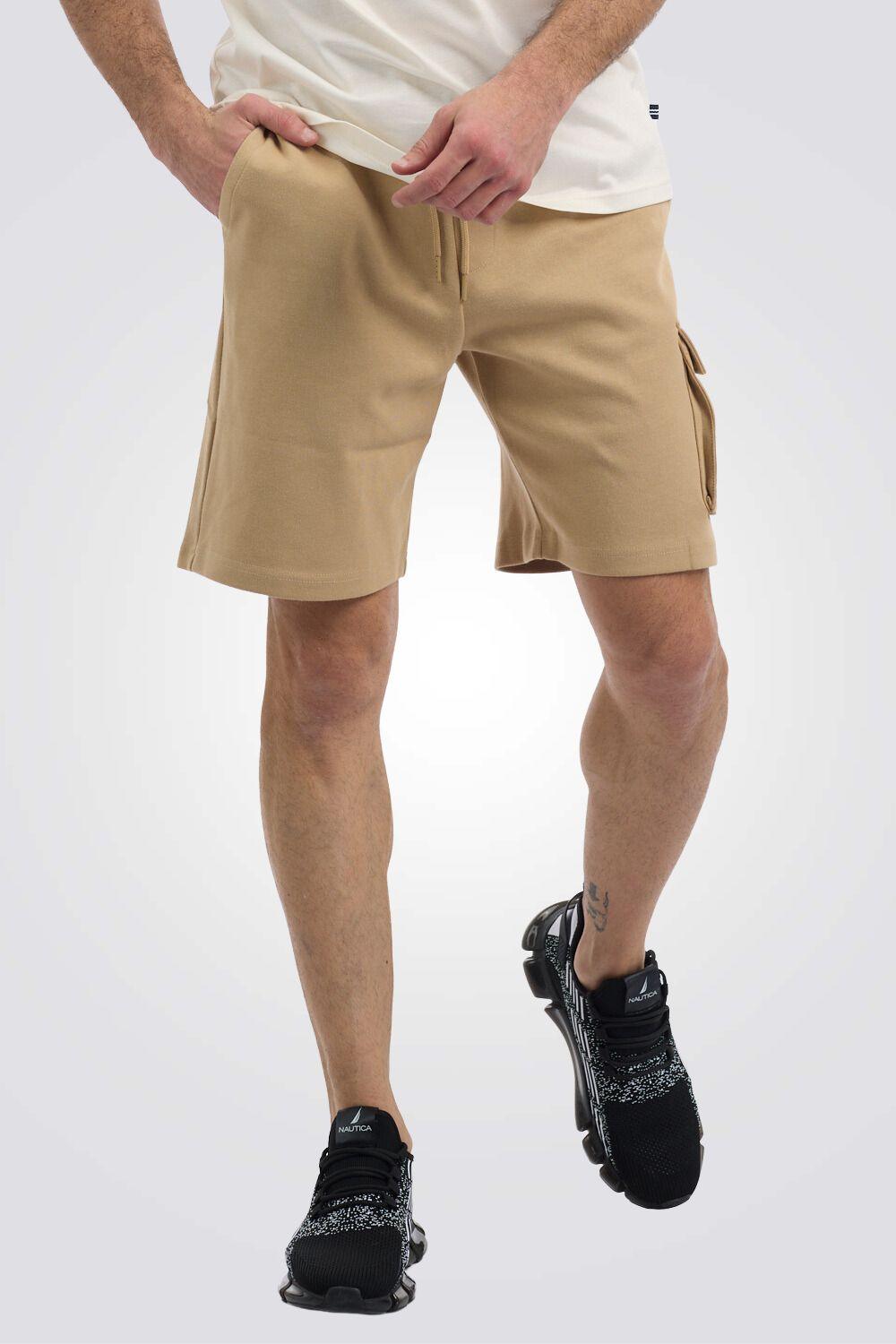 NAUTICA - מכנסיים קצרים בסגנון ”סיילור” בצבע בז' - MASHBIR//365