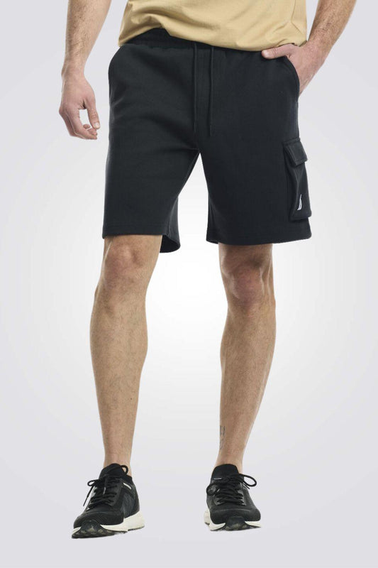 NAUTICA - מכנסיים קצרים בסגנון ”סיילור” בצבע שחור - MASHBIR//365