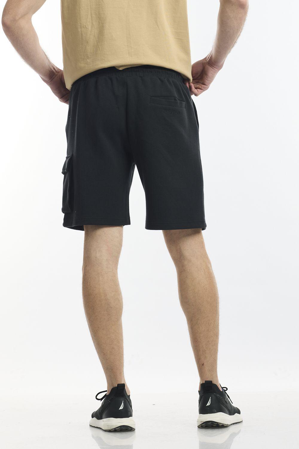NAUTICA - מכנסיים קצרים בסגנון ”סיילור” בצבע שחור - MASHBIR//365