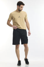 NAUTICA - מכנסיים קצרים בסגנון ”סיילור” בצבע שחור - MASHBIR//365