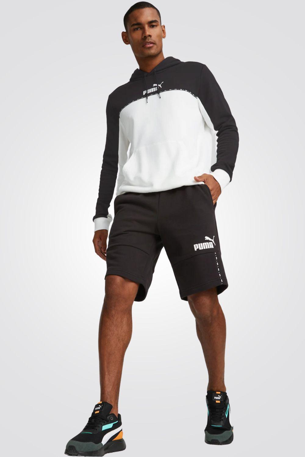 PUMA - מכנסיים קצרים ESS BLOCK TAPE לגברים בצבע שחור - MASHBIR//365