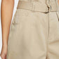 MORGAN - מכנסיים קצרים גזרה גבוהה בצבע בז' - MASHBIR//365 - 4