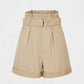 MORGAN - מכנסיים קצרים גזרה גבוהה בצבע בז' - MASHBIR//365 - 5