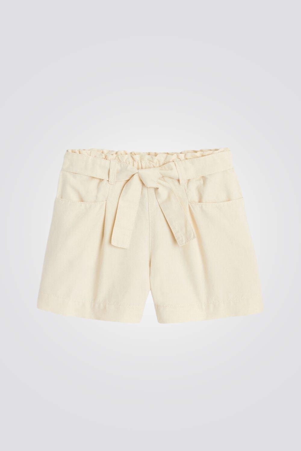 OKAIDI - מכנסיים קצרים לילדות בצבע בז' - MASHBIR//365