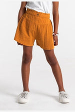 OKAIDI - מכנסיים קצרים לילדות בצבע קאמל - MASHBIR//365