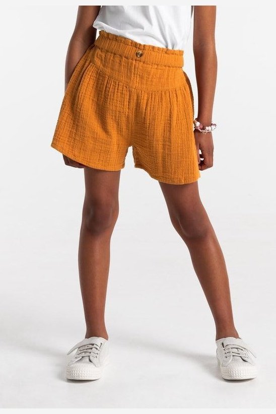 OKAIDI - מכנסיים קצרים לילדות בצבע קאמל - MASHBIR//365