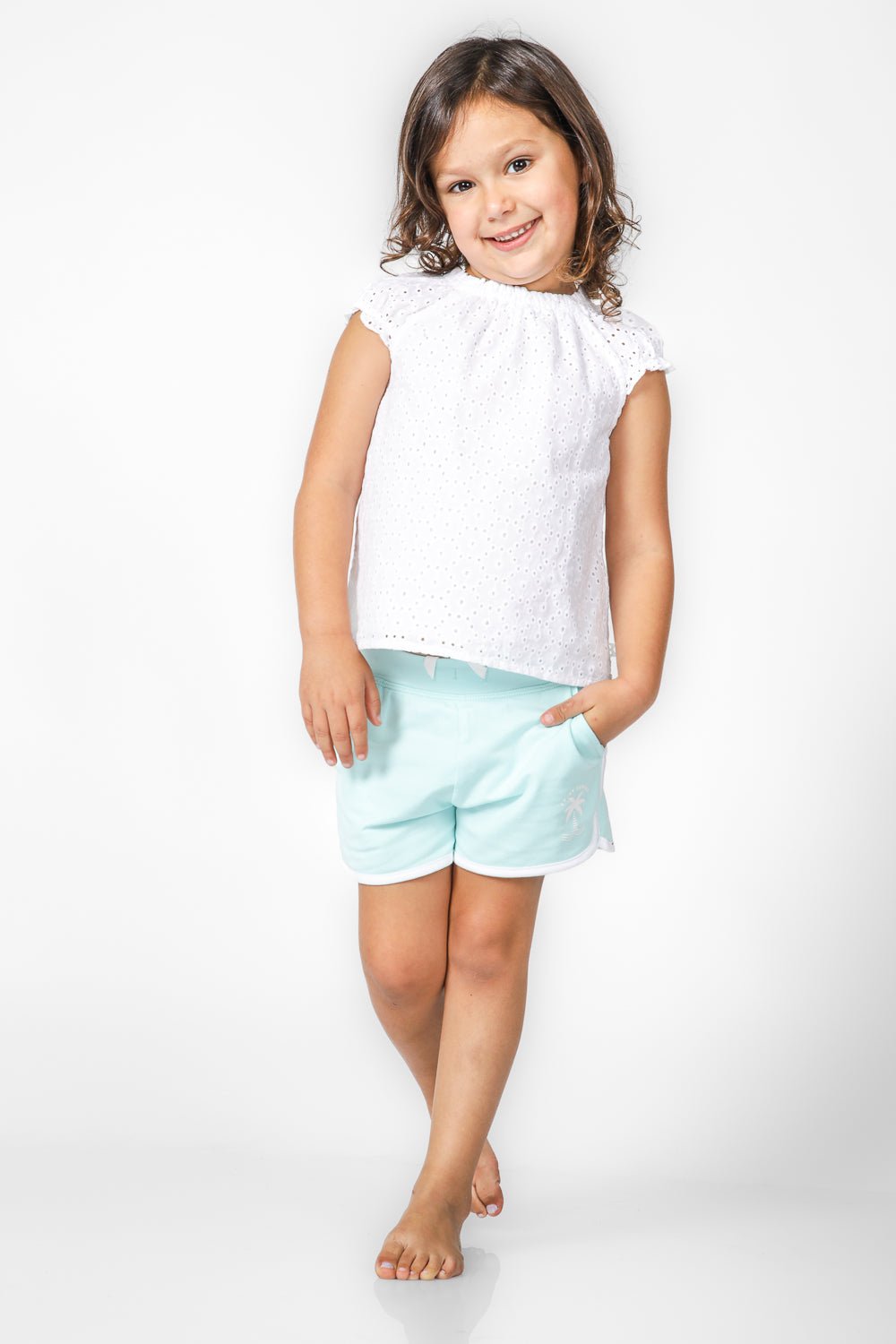 OKAIDI - מכנסיים קצרים לילדות בצבע כחול - MASHBIR//365