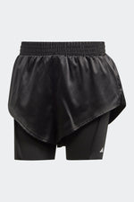 ADIDAS - מכנסיים קצרים לנשים POWER 2 IN 1 בצבע שחור ולבן - MASHBIR//365