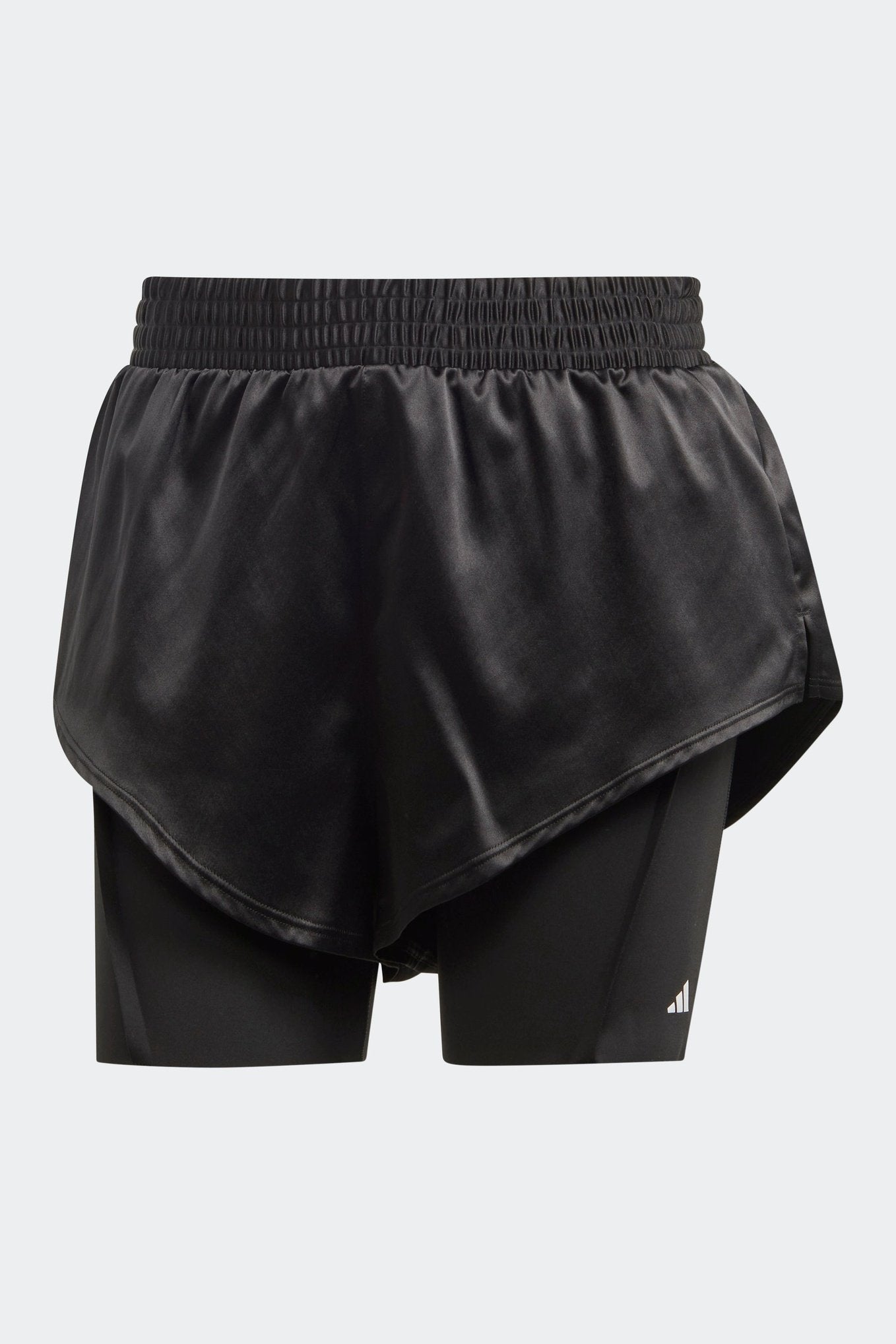 ADIDAS - מכנסיים קצרים לנשים POWER 2 IN 1 בצבע שחור ולבן - MASHBIR//365