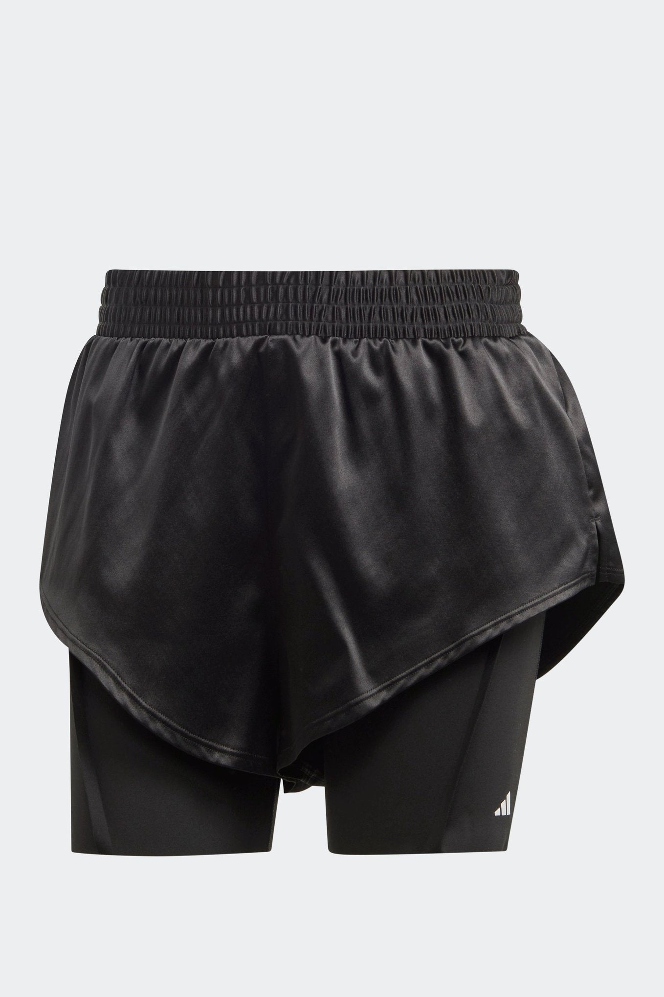ADIDAS - מכנסיים קצרים לנשים POWER 2 IN 1 בצבע שחור ולבן - MASHBIR//365