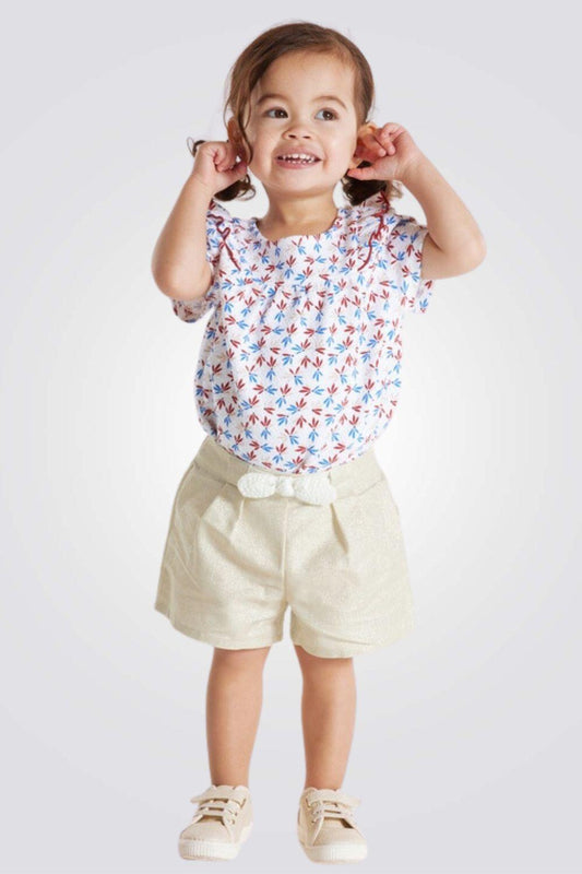 OBAIBI - מכנסיים קצרים לתינוקות בצבע בז' - MASHBIR//365