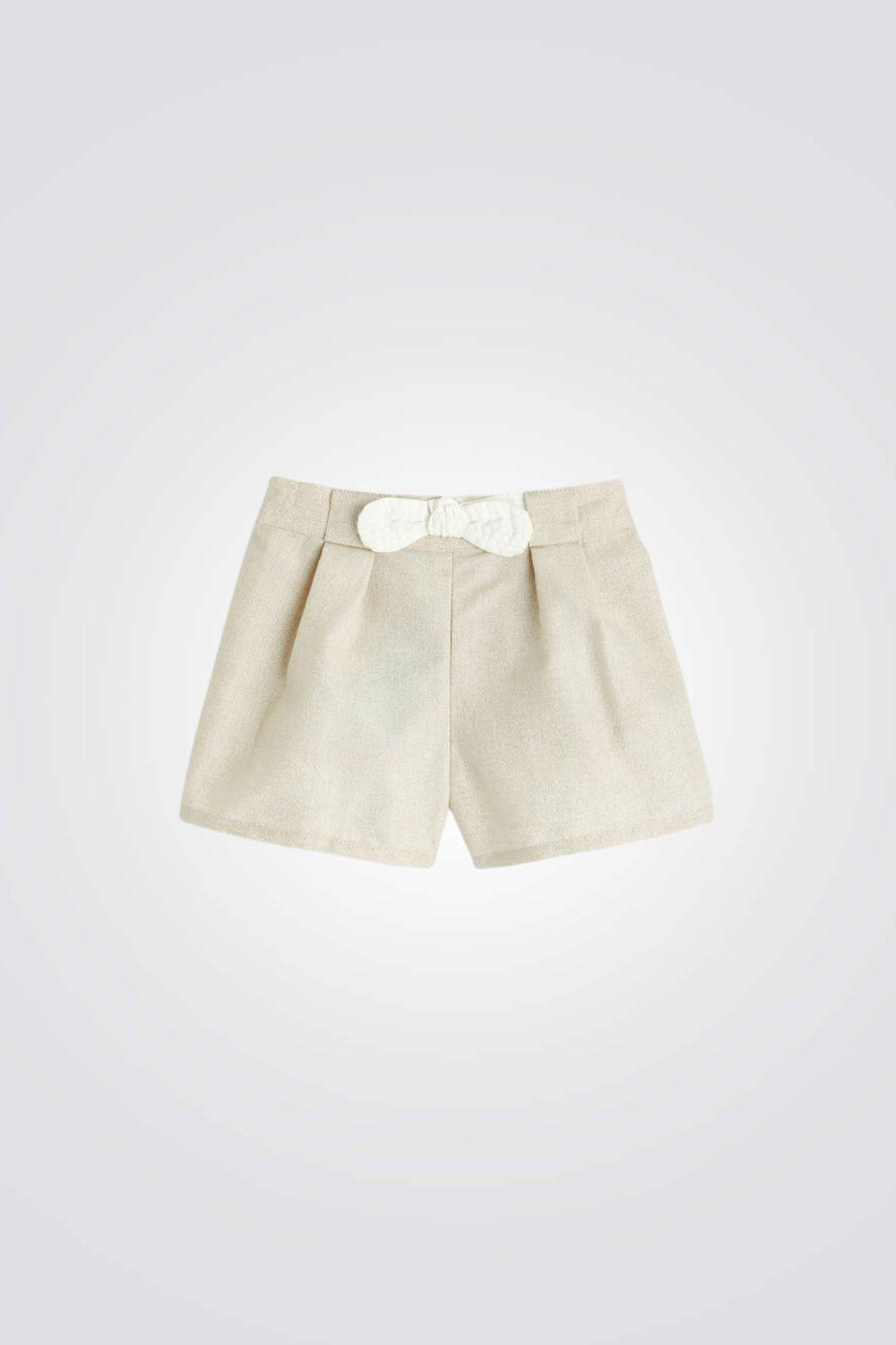 OBAIBI - מכנסיים קצרים לתינוקות בצבע בז' - MASHBIR//365