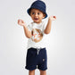 OBAIBI - מכנסיים קצרים לתינוקות בצבע נייבי - MASHBIR//365 - 1