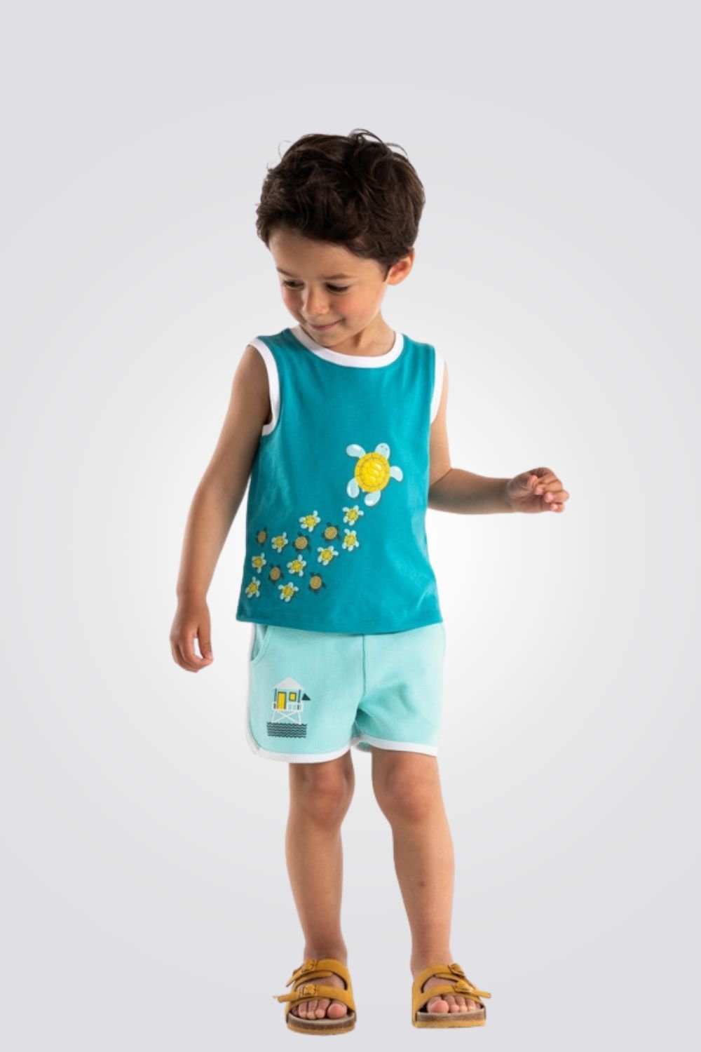 OBAIBI - מכנסיים קצרים לתינוקות בצבע תכלת - MASHBIR//365