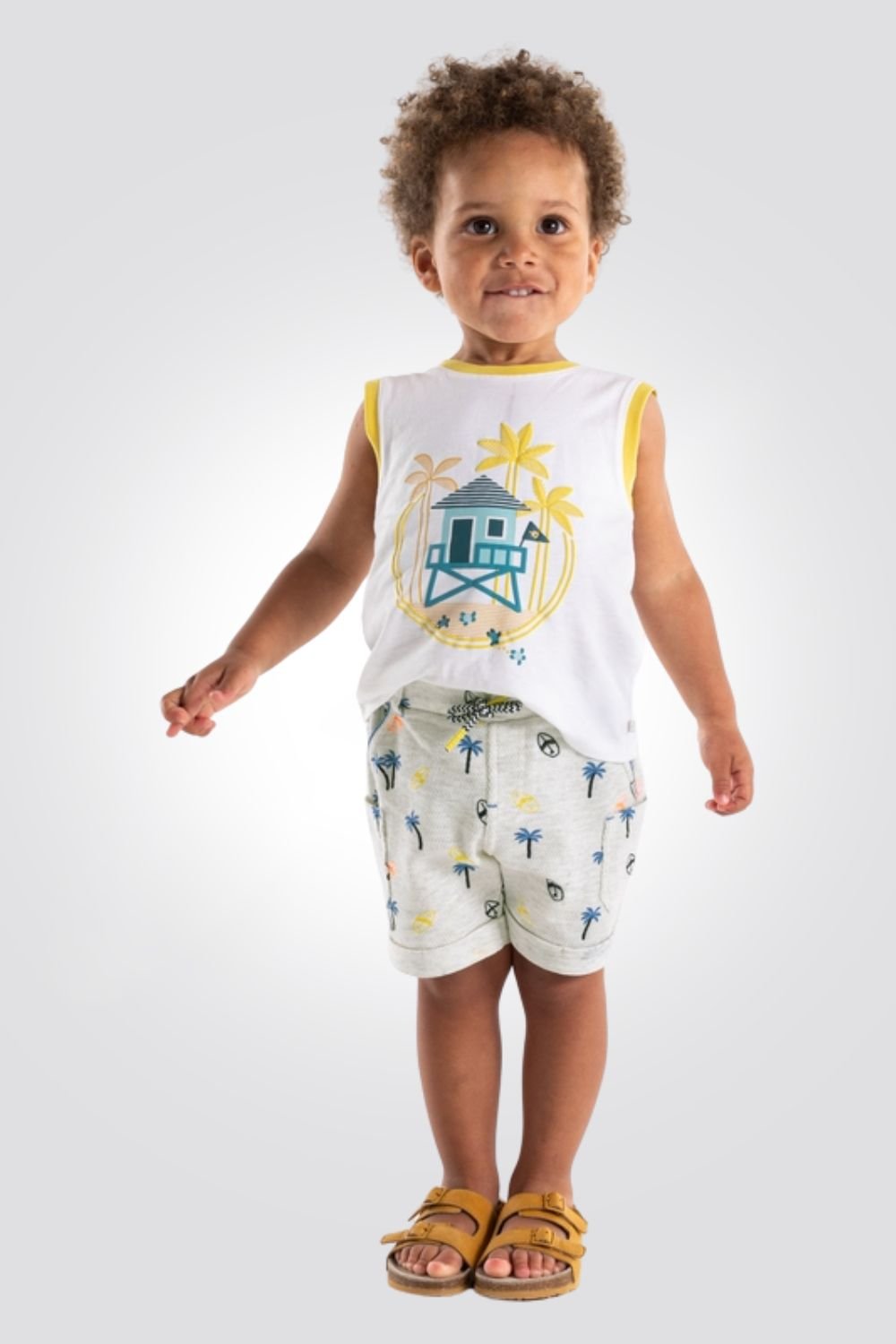 OBAIBI - מכנסיים קצרים לתינוקות הדפס דקלים - MASHBIR//365